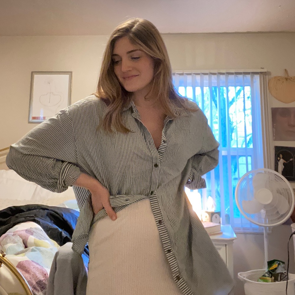Free People Button Down Tunic